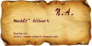 Nedó Albert névjegykártya