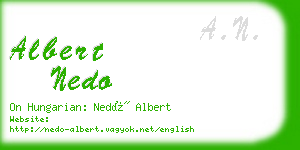 albert nedo business card